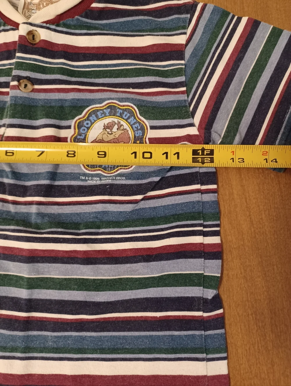 Vintage 90s Looney Tunes Blues Striped TShirt Kids 3T Colorful Retro